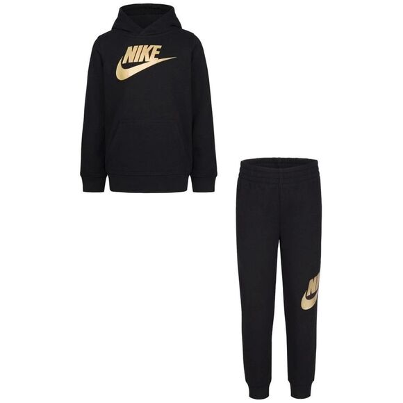 New! NIKE Baby 2-Piece Set Hoodie & Jogger/Sweatpant Black Gold 24 Months - Picture 1 of 3